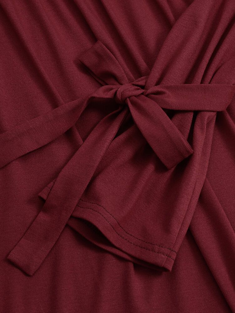 Robe En Couches Décontractée Plissée À La Main De Couleur Unie Pour Femmes