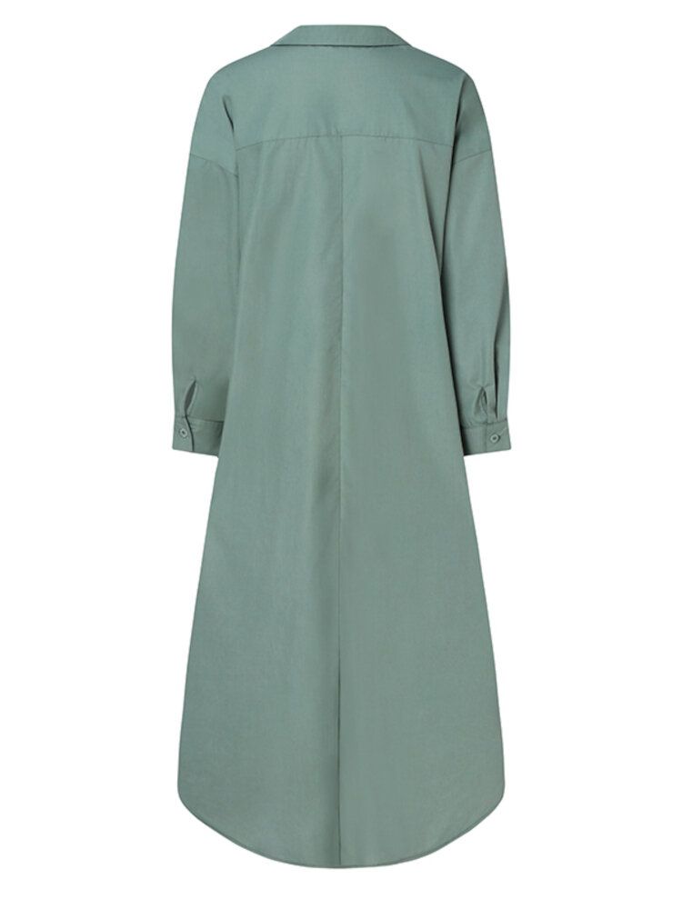 Robes Mi-longues À Col À Revers Et À Manches Longues Pour Femmes