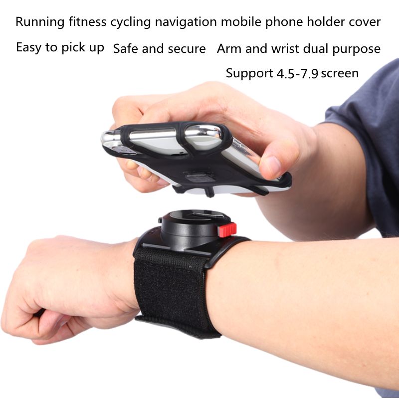 Running Mobile Phone Arm Bag Démontage Sports Arm Cover Outdoor Riding Mobile Phone Rotating Wristband