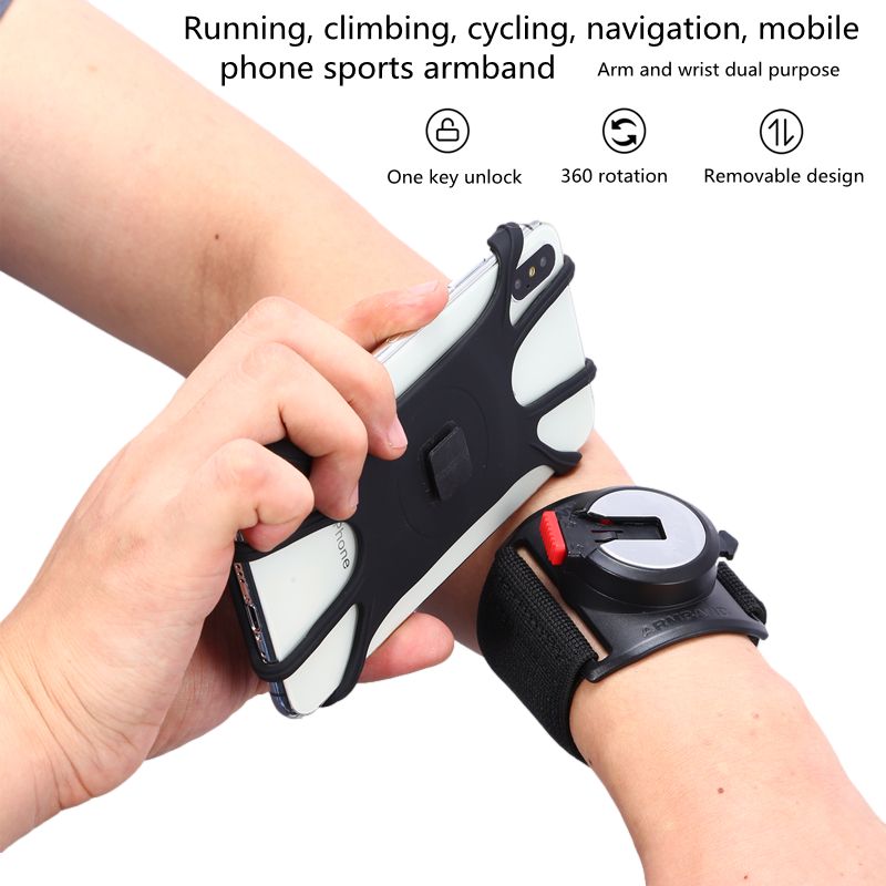 Running Mobile Phone Arm Bag Démontage Sports Arm Cover Outdoor Riding Mobile Phone Rotating Wristband