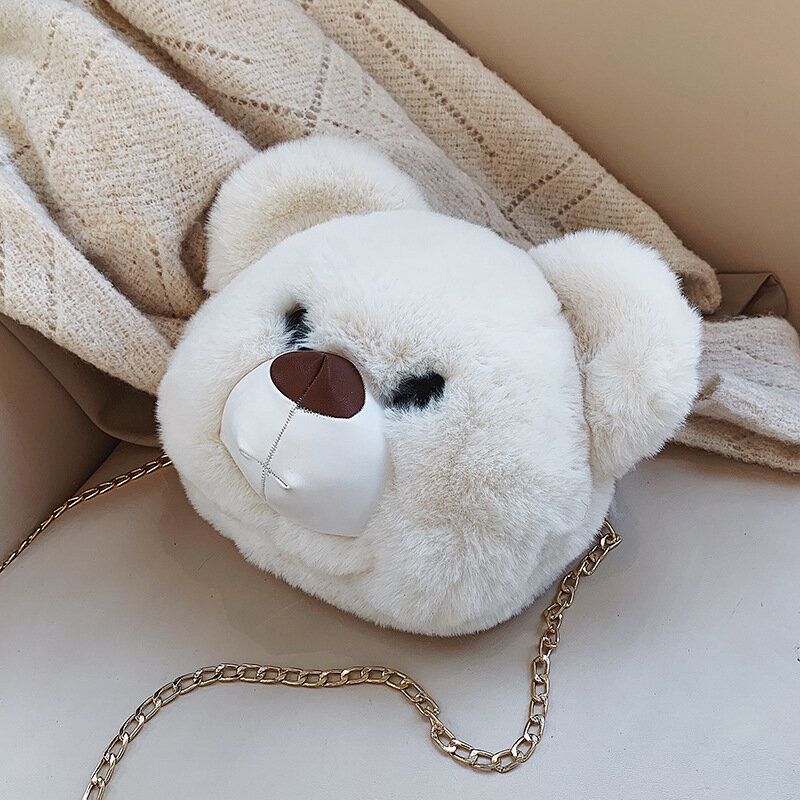 Sac À Bandoulière Avec Chaîne En Peluche Pour Femme