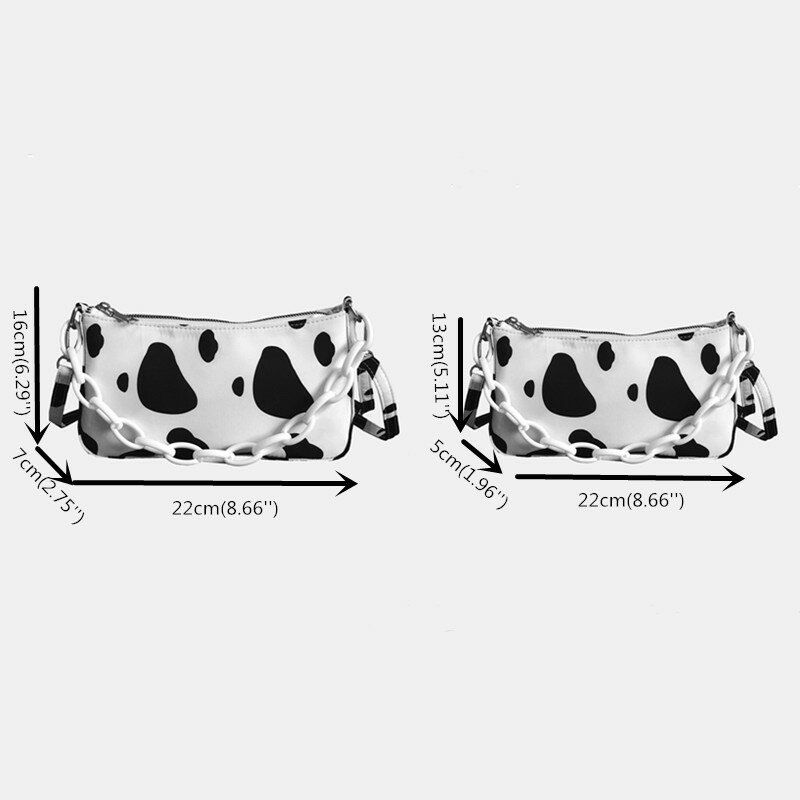 Sac À Bandoulière En Chaîne À Motif De Lait Pour Femmes