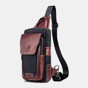 Sac À Bandoulière En Cuir De Vachette Véritable Pour Hommes