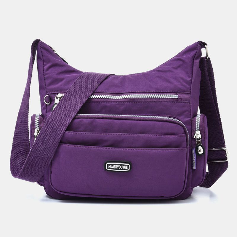 Sac À Bandoulière Décontracté Solide Multi-poches Imperméable Pour Femme