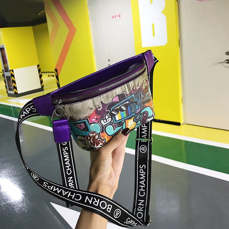 Sac À Bandoulière Pour Femme Avec Graffiti Peint