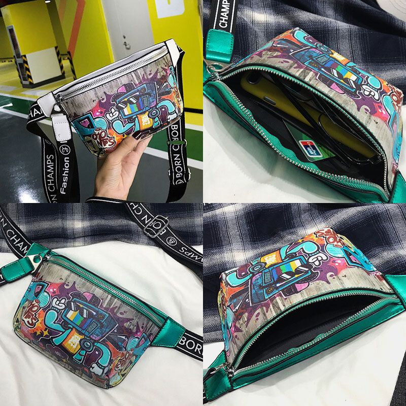 Sac À Bandoulière Pour Femme Avec Graffiti Peint