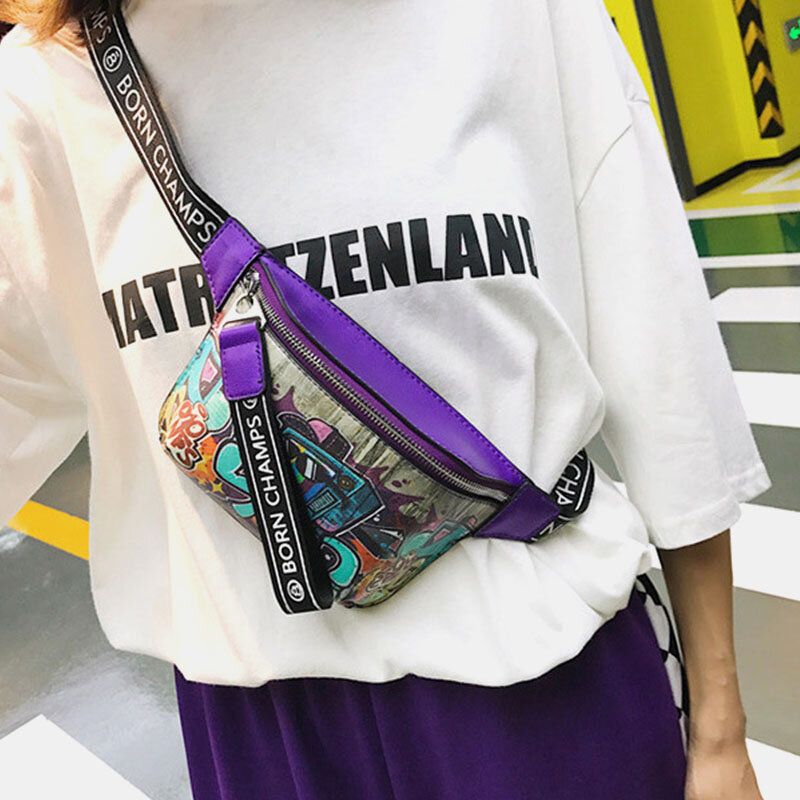 Sac À Bandoulière Pour Femme Avec Graffiti Peint