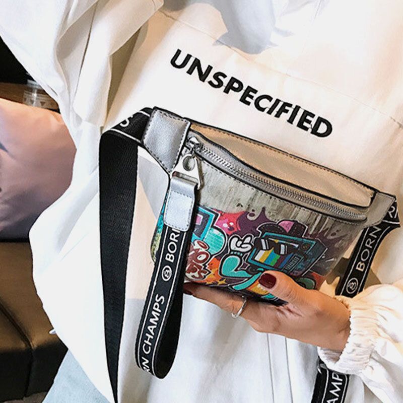 Sac À Bandoulière Pour Femme Avec Graffiti Peint