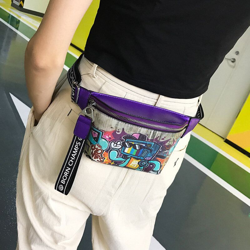 Sac À Bandoulière Pour Femme Avec Graffiti Peint