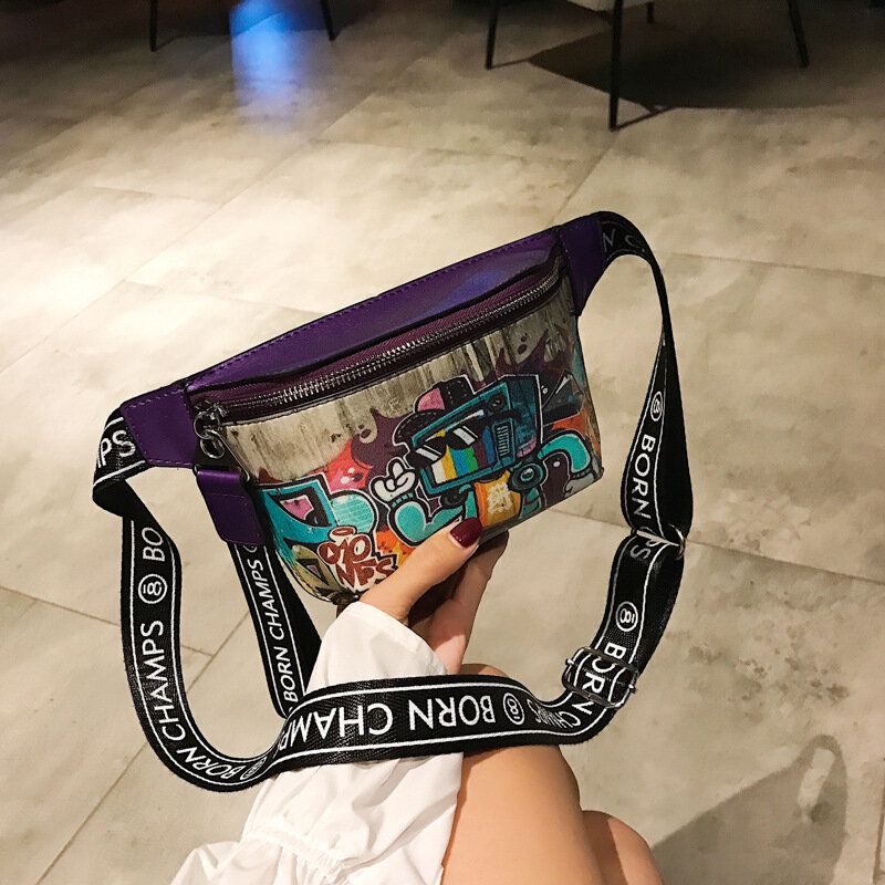 Sac À Bandoulière Pour Femme Avec Graffiti Peint