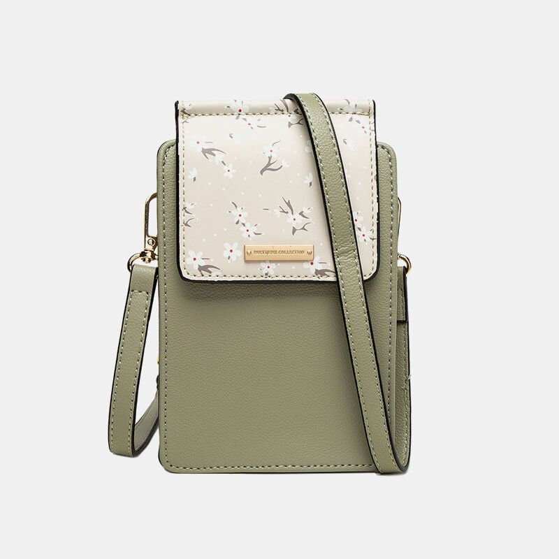 Sac À Bandoulière Floral Pour Femme Avec Support Pour Téléphone De 6.5 Pouces Et 6 Fentes Pour Cartes