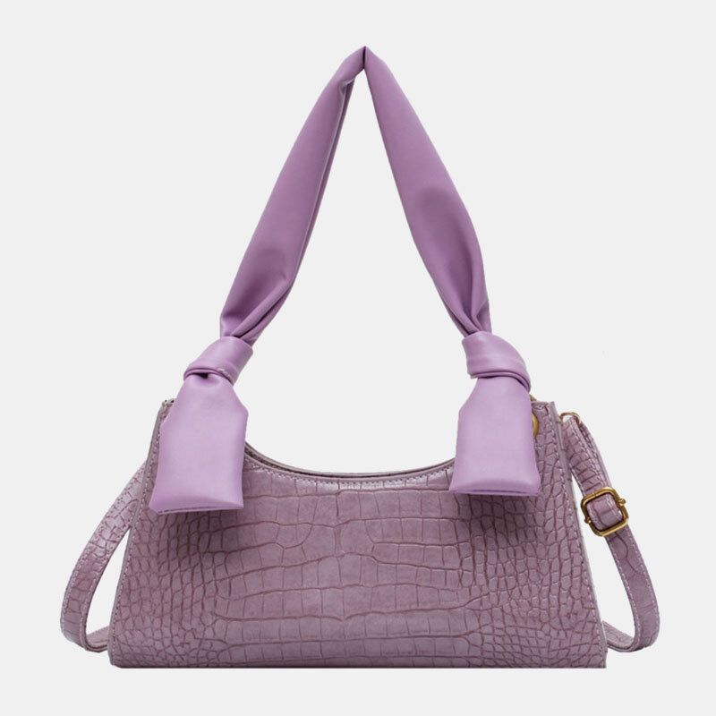 Sac À Bandoulière Motif Crocodile Solide Pour Femme