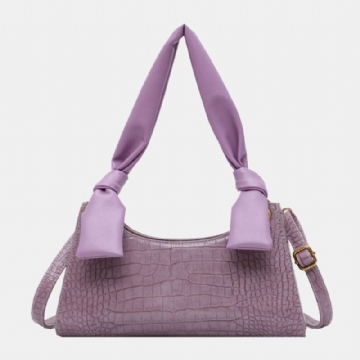 Sac À Bandoulière Motif Crocodile Solide Pour Femme