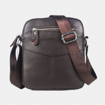 Sac À Bandoulière Multifonction Multicouches En Cuir Véritable Pour Hommes