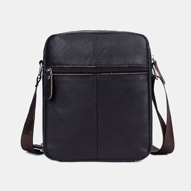 Sac À Bandoulière Multifonction Multicouches En Cuir Véritable Pour Hommes