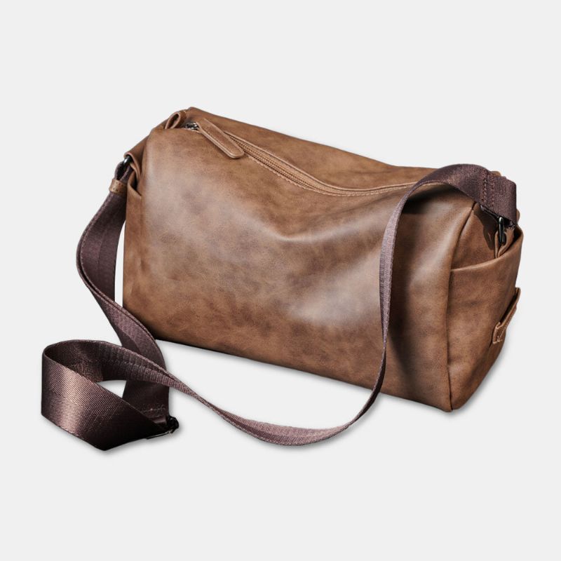 Sac À Bandoulière Multifonction Vintage En Simili Cuir Pour Homme