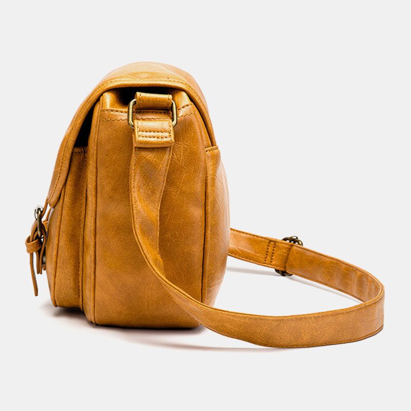 Sac À Bandoulière En Similicuir Multi-poches Vintage Imperméable À L'eau Pour Hommes