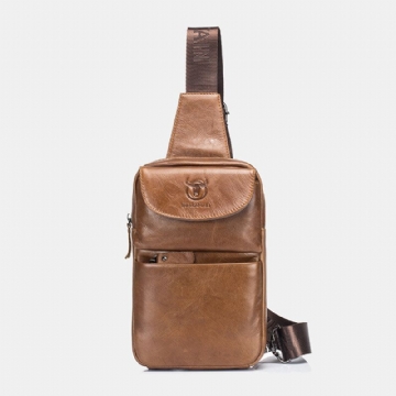 Sac À Bandoulière Vintage En Cuir Véritable Pour Hommes