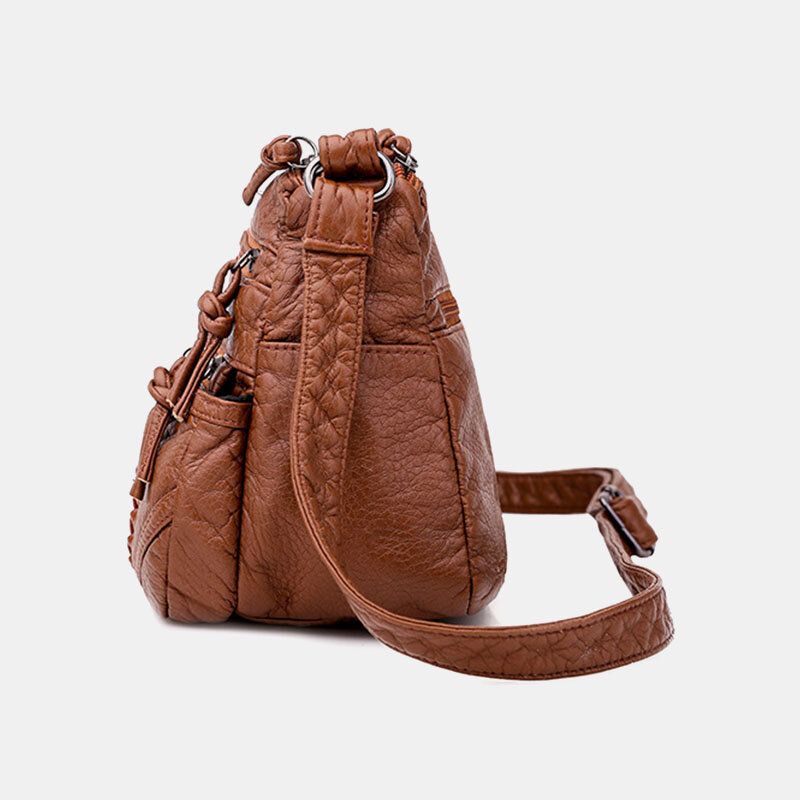 Sac À Bandoulière Vintage Multi-poches Pour Femme D'âge Moyen