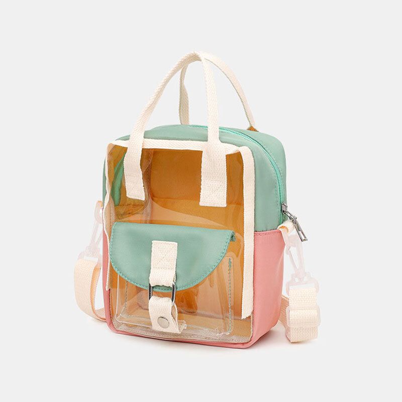 Sac À Dos Étanche En Patchwork Transparent Pour Femmes