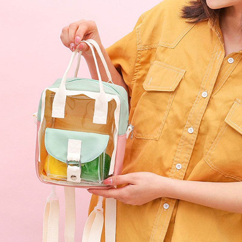 Sac À Dos Étanche En Patchwork Transparent Pour Femmes