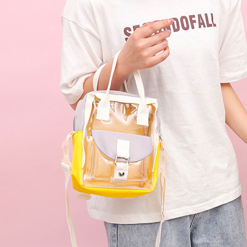 Sac À Dos Étanche En Patchwork Transparent Pour Femmes