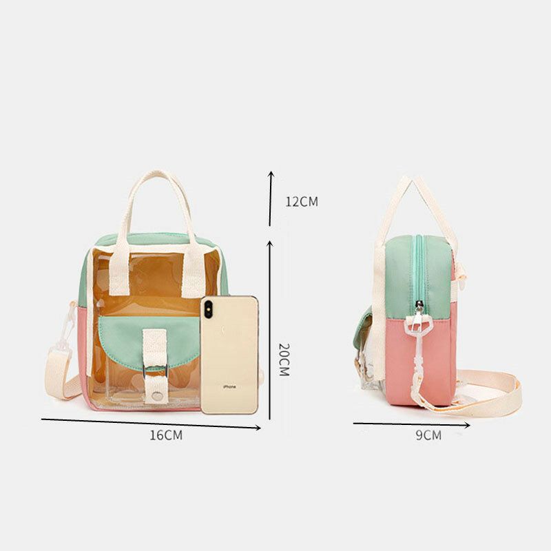 Sac À Dos Étanche En Patchwork Transparent Pour Femmes