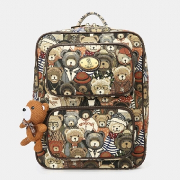 Sac À Dos Grande Capacité Motif Ours Pour Femme