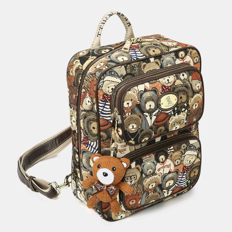 Sac À Dos Grande Capacité Motif Ours Pour Femme