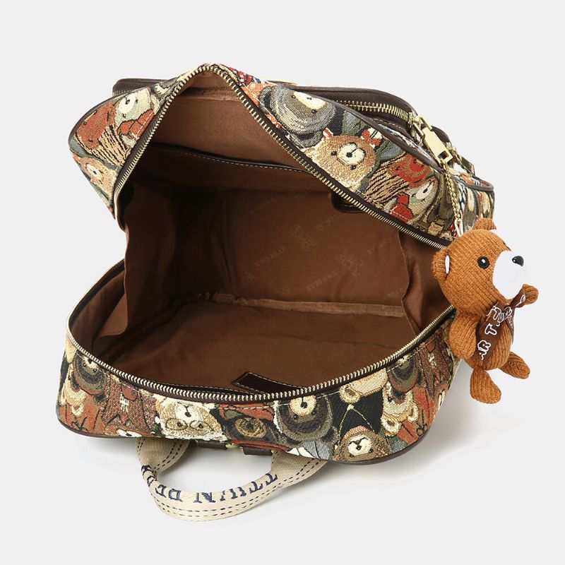 Sac À Dos Grande Capacité Motif Ours Pour Femme