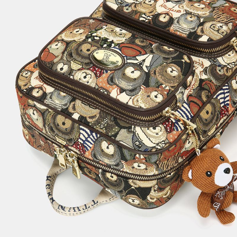 Sac À Dos Grande Capacité Motif Ours Pour Femme