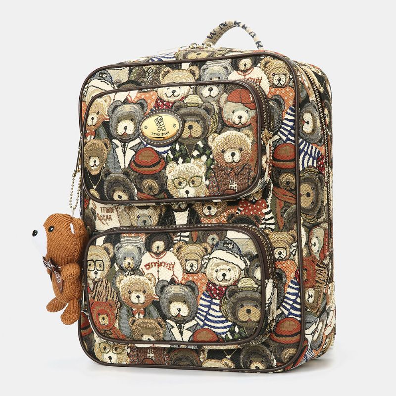 Sac À Dos Grande Capacité Motif Ours Pour Femme