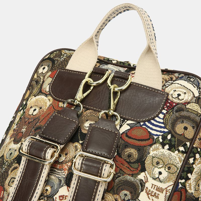 Sac À Dos Grande Capacité Motif Ours Pour Femme