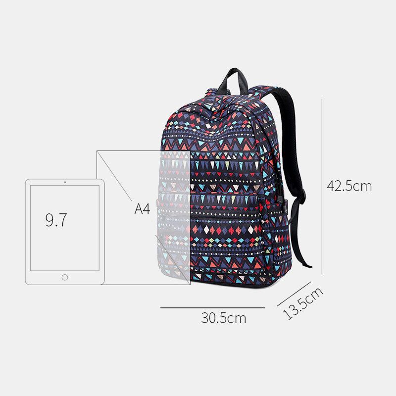 Sac À Dos National Imprimé Bohème Imperméable Pour Femme