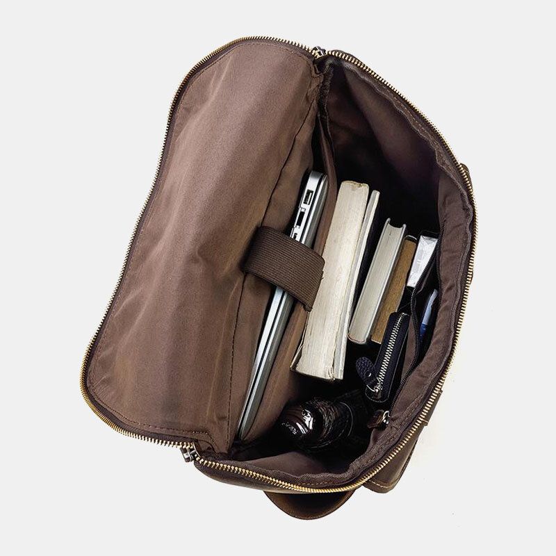 Sac À Dos Pour Ordinateur Portable 15.6 Pouces Multi-poches Vintage Pour Hommes