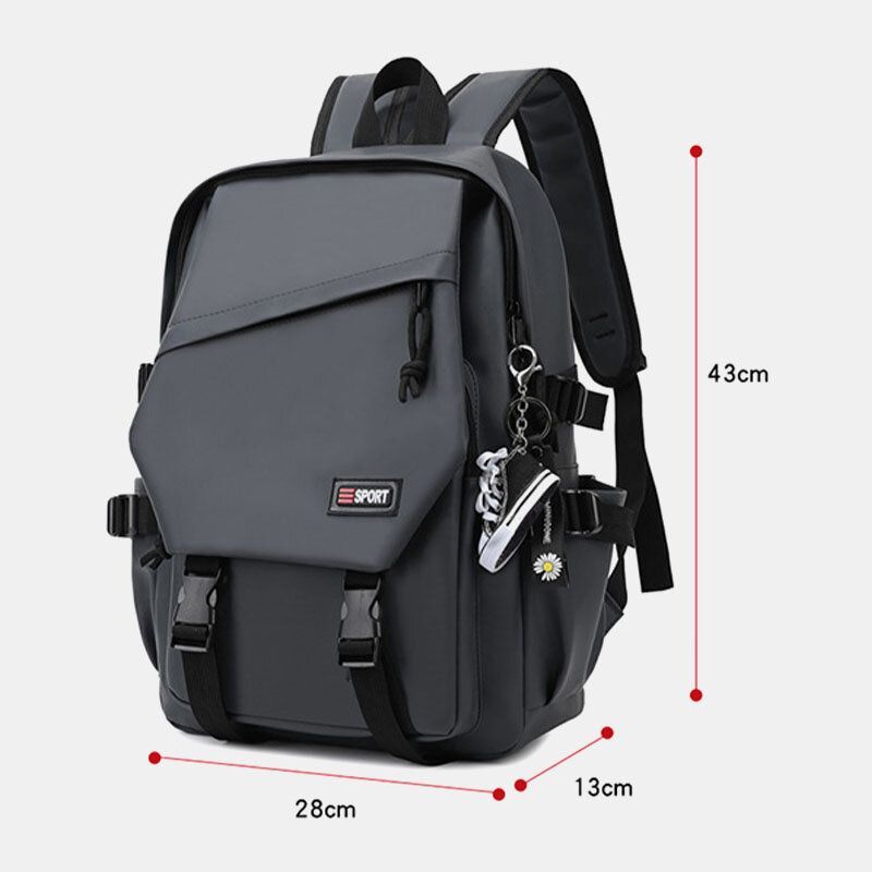 Sac À Dos Portable Étanche En Nylon Pour Hommes Sac À Bandoulière À Compartiments Multiples De Grande Capacité