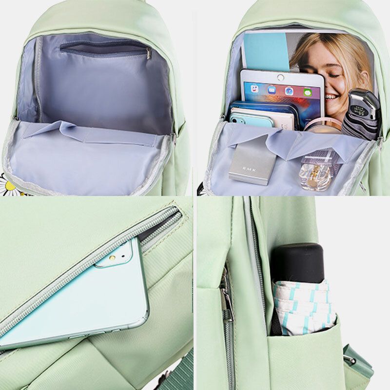 Sac D'école En Plein Air Multi-transport Pour Femme Petit Sac À Dos De Voyage Décontracté