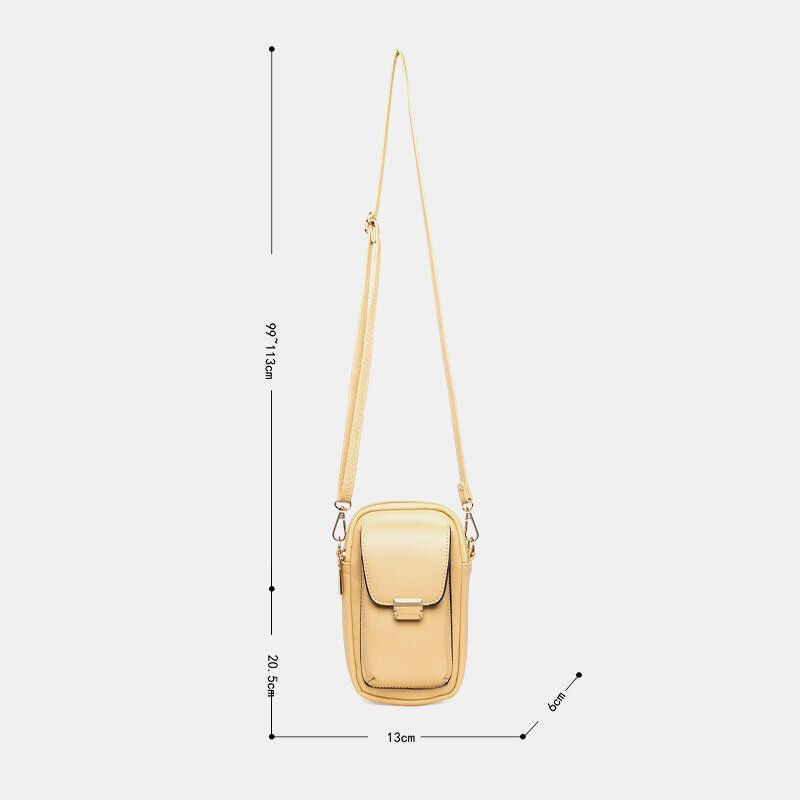 Sac De Téléphone À Fermeture Éclair Solide Pour Femme Sac À Bandoulière Sac À Bandoulière