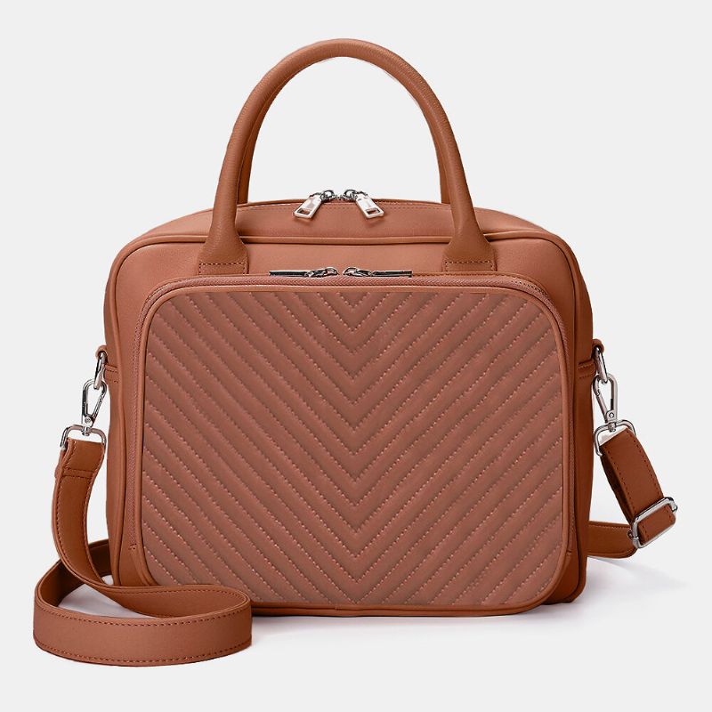 Sacoche Pour Ordinateur Portable Rayée Pour Femme Sac À Bandoulière Sac À Main