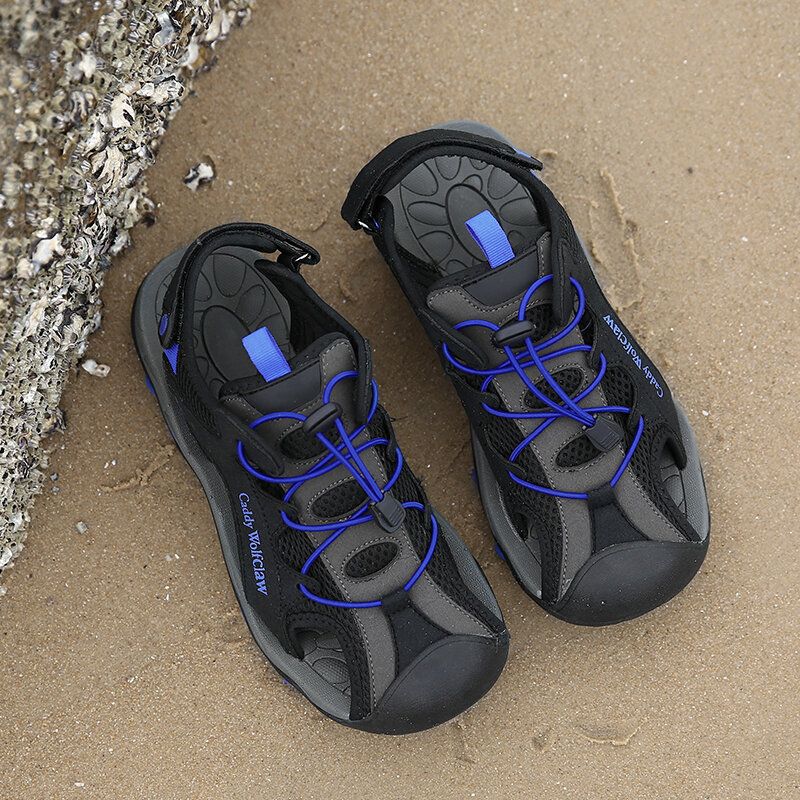 Sandales De Plage De Sport Légères Pour Hommes Avec Bande Élastique À Bout Fermé