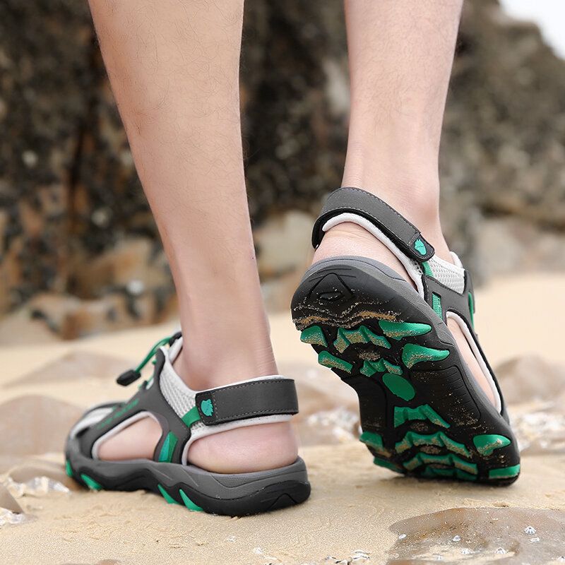 Sandales De Plage De Sport Légères Pour Hommes Avec Bande Élastique À Bout Fermé