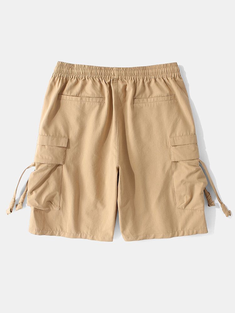 Short Cargo Décontracté 100 % Coton Avec Poches Pour Homme