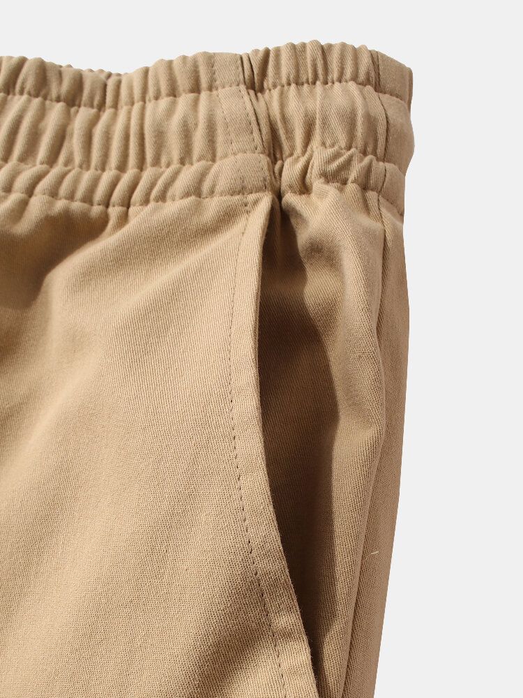 Short Cargo Décontracté 100 % Coton Avec Poches Pour Homme