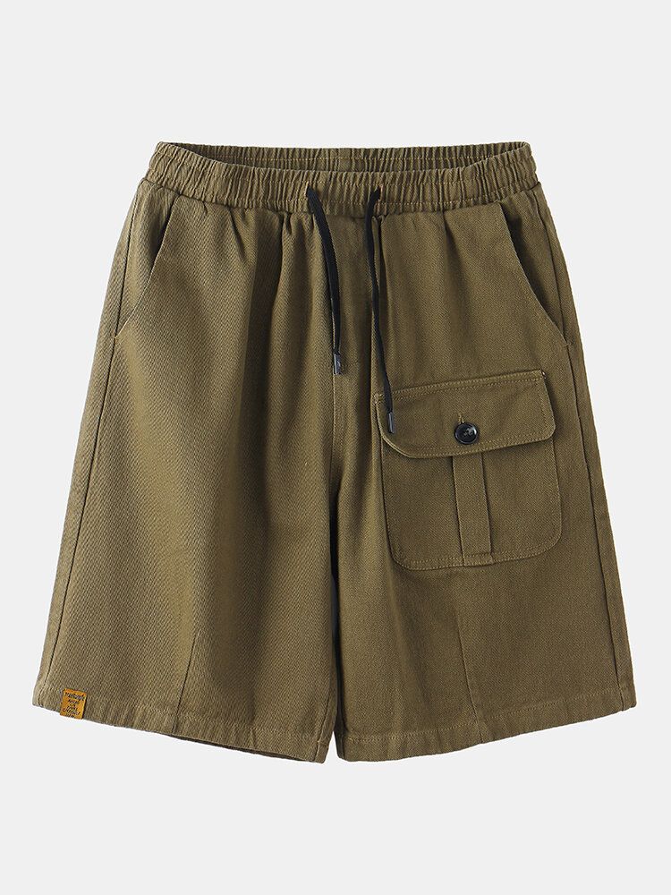 Short Cargo Décontracté En Coton Avec Cordon De Serrage Pour Homme