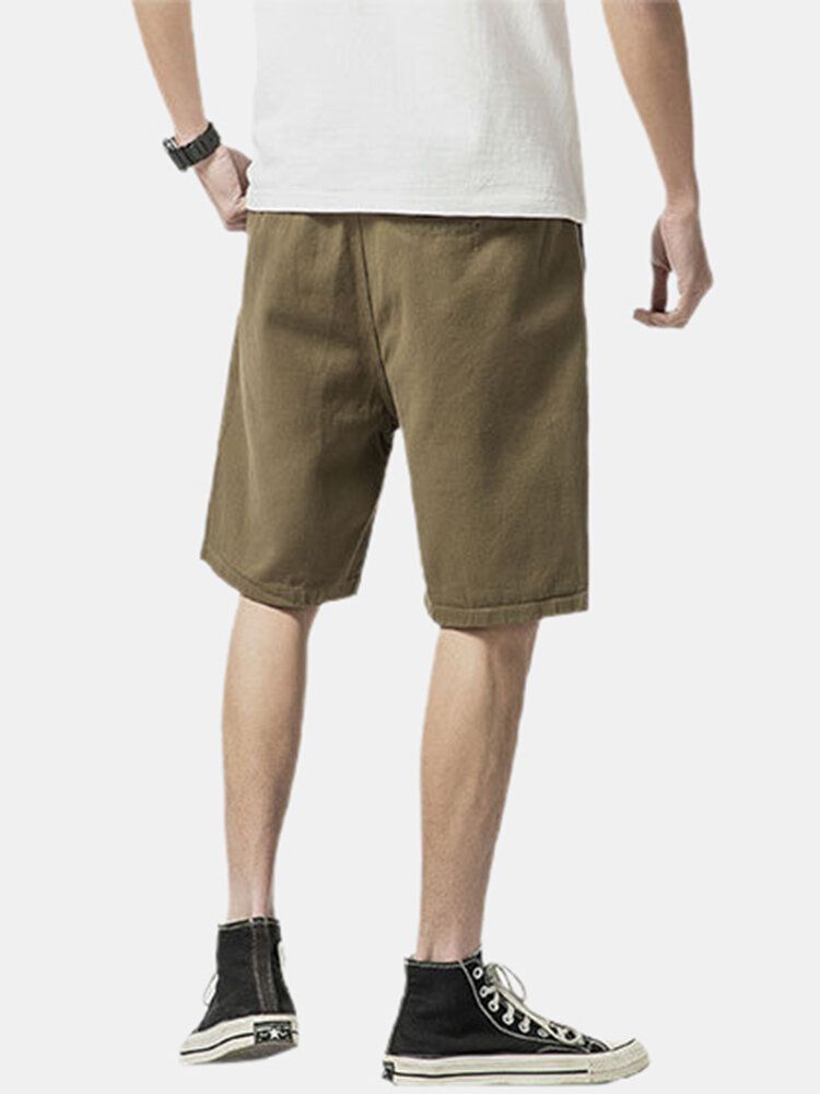 Short Cargo Décontracté En Coton Avec Cordon De Serrage Pour Homme