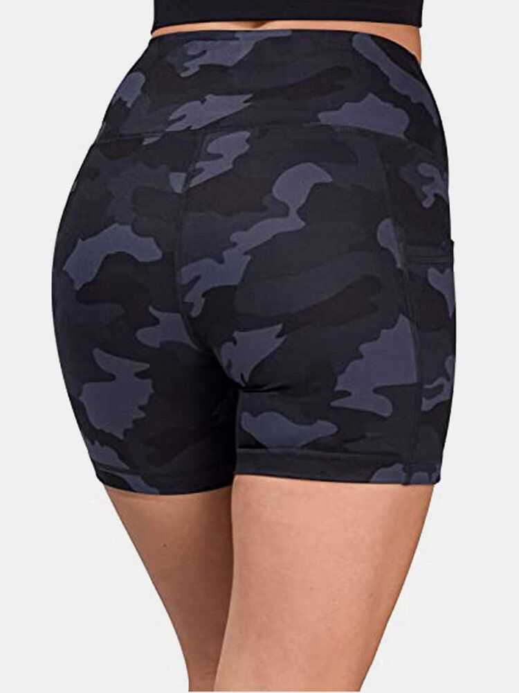 Short De Motard D'entraînement Camouflage Pour Femme Avec Poche