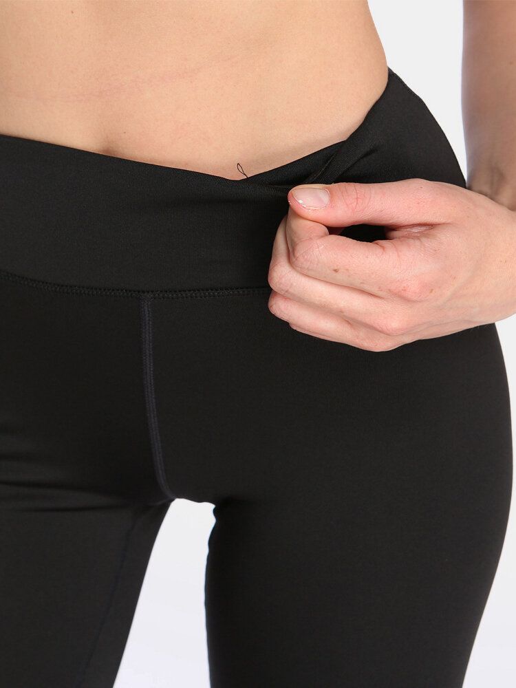 Short De Motard Taille Haute Pour Femme De Couleur Unie À Séchage Rapide Pour Le Yoga En Cours D'exécution