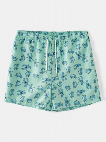 Short De Plage À Taille Élastique Pour Homme Carb Cartoon Print