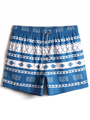 Short De Plage Vintage À Séchage Rapide Avec Cordon De Serrage Pour Homme