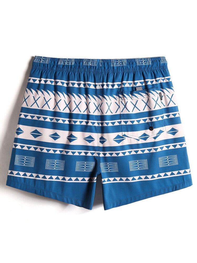 Short De Plage Vintage À Séchage Rapide Avec Cordon De Serrage Pour Homme